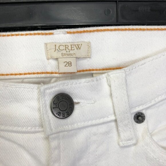 J CREW WHITE DENIM STRETCH skinny mid rise‎ JEANS size 28 - Picture 7 of 7